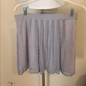 Unworn old navy skirt, light blue pinstripe